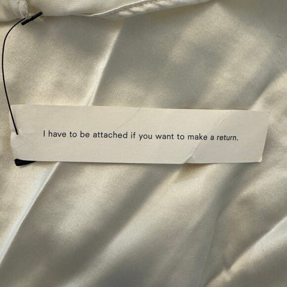 Reformation Pernille Silk Dress Ivory Bridal Silk - Picture 11 of 12